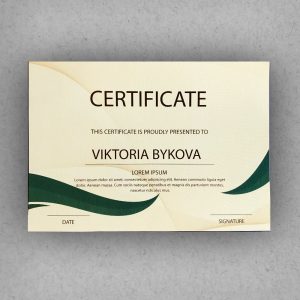 сертификаты на картоне